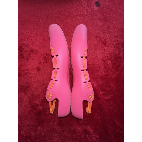 Woman’s Crocs Flats Sling Back Size 9 Hot Pink Orange - Picture 3 of 7